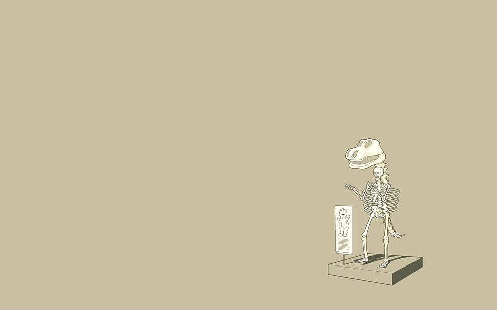 Dinosaur skeleton vector art HD wallpaper